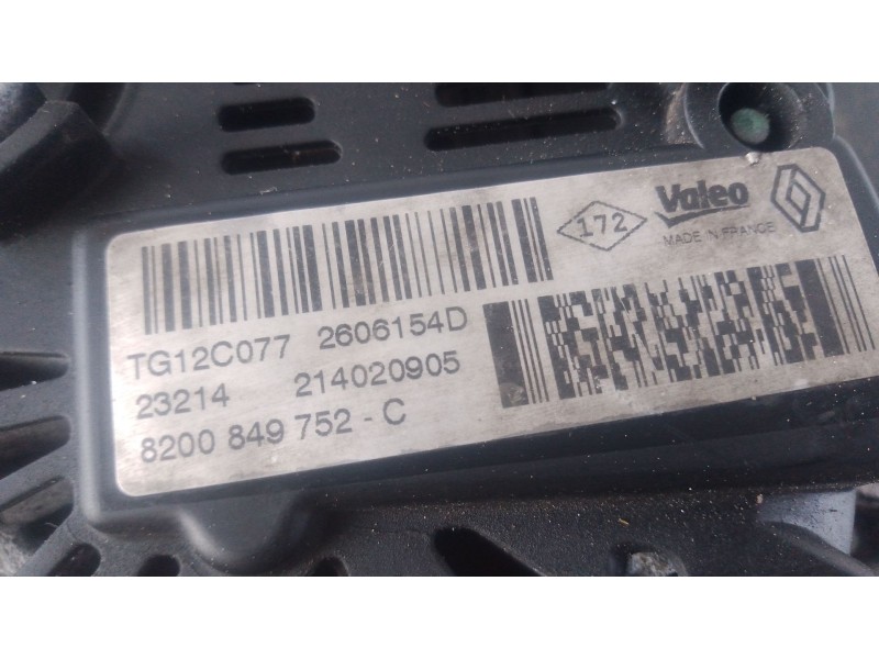 Recambio de alternador para renault megane iii hatchback (bz0/1_, b3_) 1.2 tce (bz2b, bz11) referencia OEM IAM   