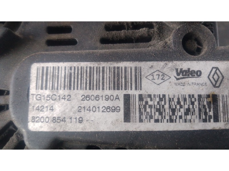Recambio de alternador para renault master iii caja/chasis (ev, hv, uv) 2.3 dci 125 rwd (hv0c, hv0d, uv0c, uv0d, uv0h, uv0j,... 