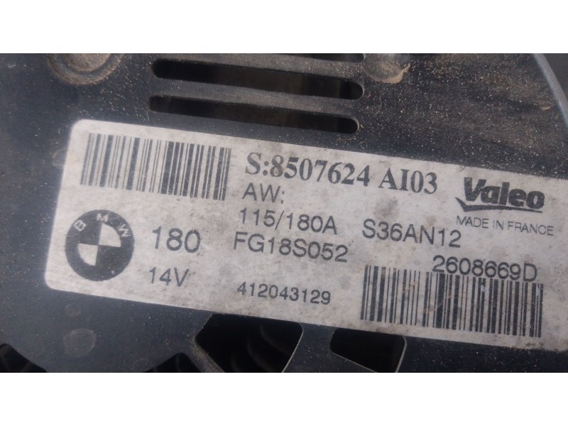 Recambio de alternador para bmw x1 (e84) sdrive 18 d referencia OEM IAM   