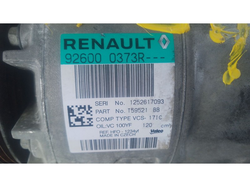 Recambio de compresor aire acondicionado para renault trafic iii autobús (jg_) 2.0 dci 150 (jgmu) referencia OEM IAM 926000373R 