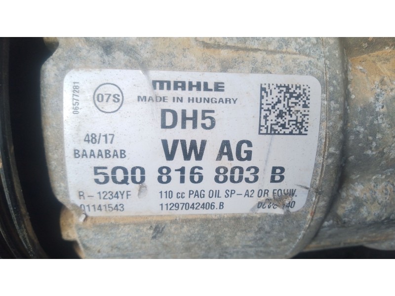 Recambio de compresor aire acondicionado para seat leon st (5f8) 1.4 tgi referencia OEM IAM 5Q0816803B  