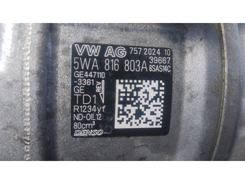 Recambio de compresor aire acondicionado para cupra leon (kl1, ku1, kug) 1.5 etsi referencia OEM IAM 5WA816803A  