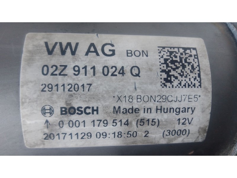 Recambio de motor arranque para seat leon st (5f8) 1.4 tgi referencia OEM IAM 02Z911024Q  
