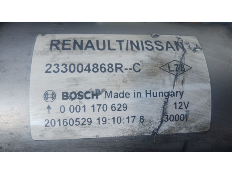 Recambio de motor arranque para renault kadjar (ha_, hl_) 1.5 dci 110 (hla3) referencia OEM IAM   