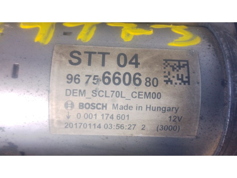 Recambio de motor arranque para peugeot 3008 ii suv (mc_, mr_, mj_, m4_) 1.6 bluehdi 120 referencia OEM IAM   