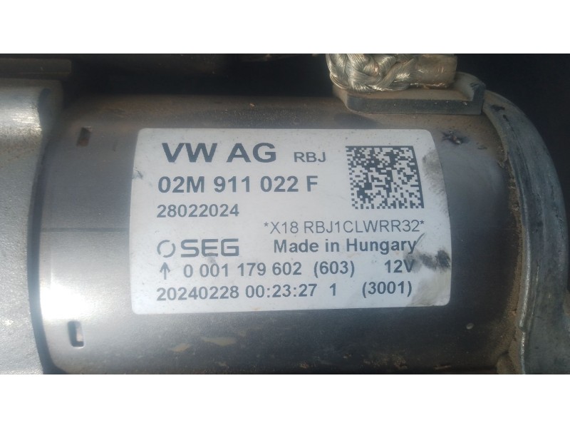 Recambio de motor arranque para skoda kamiq (nw4) 1.0 tsi referencia OEM IAM 02M911022F 0001179602 