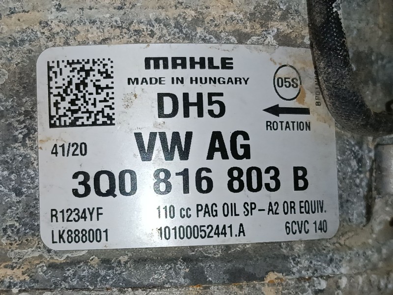 Recambio de compresor aire acondicionado para volkswagen transporter t6 / caravelle t6 autobús (sgb, sgj, shb, shj) 2.0 tdi refe
