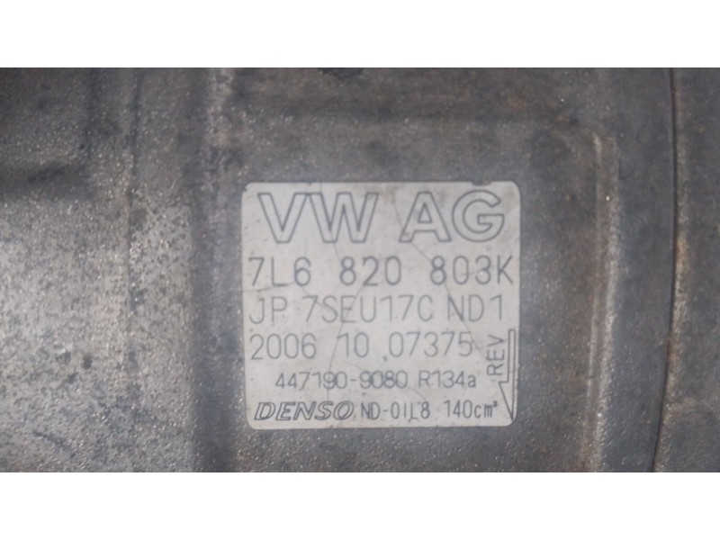 Recambio de compresor aire acondicionado para volkswagen touareg (7l6) tdi v6 +motion referencia OEM IAM 7L6820803K JP7SEU17CND1