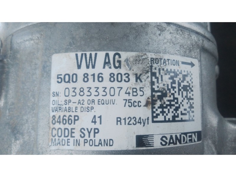 Recambio de compresor aire acondicionado para volkswagen crafter caja/chasis (sz_) 2.0 tdi rwd referencia OEM IAM 500816803K  