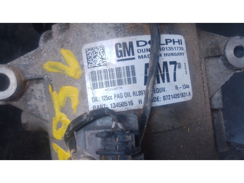 Recambio de compresor aire acondicionado para opel astra j (p10) 1.6 cdti (68) referencia OEM IAM   