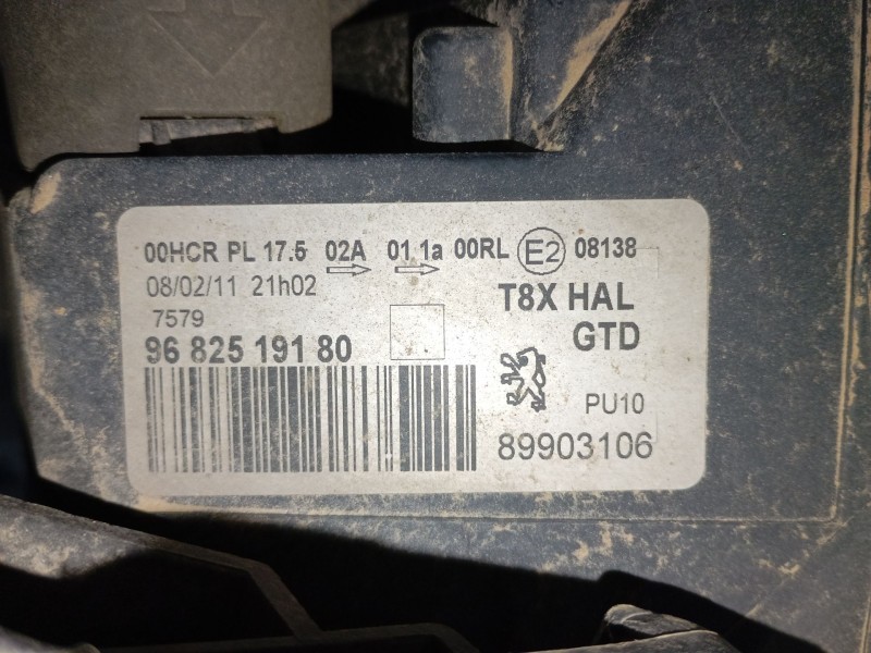 Recambio de faro izquierdo para peugeot 5008 (0u_, 0e_) 1.6 hdi referencia OEM IAM   