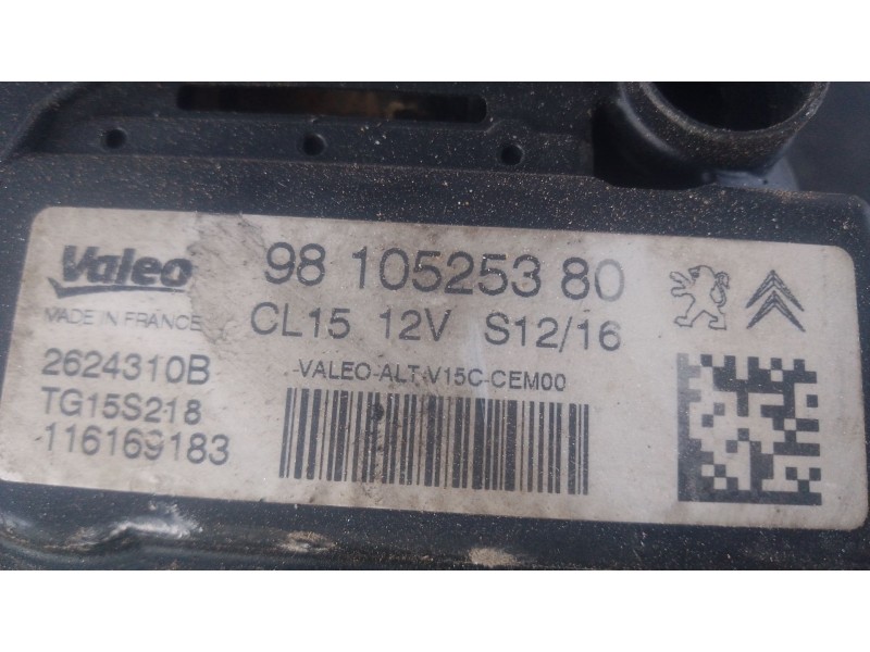 Recambio de alternador para peugeot 208 i (ca_, cc_) 1.6 hdi / bluehdi 75 referencia OEM IAM   