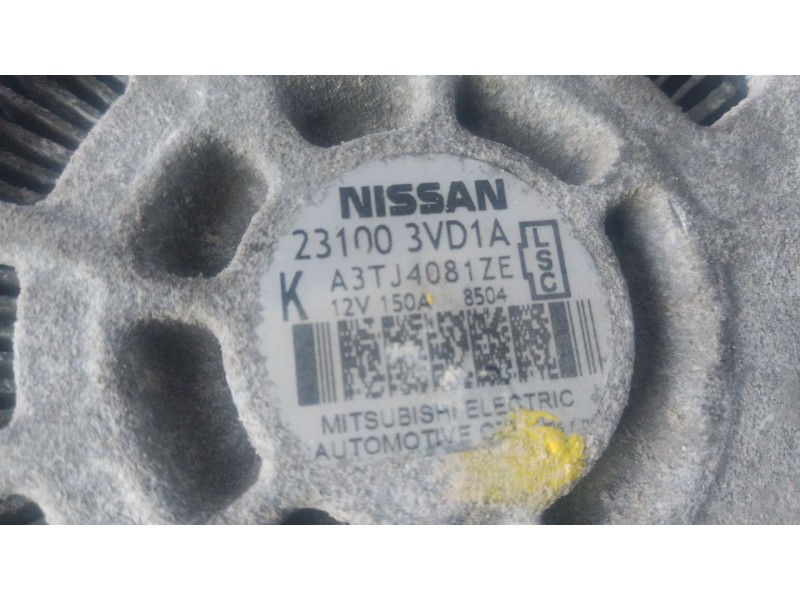 Recambio de alternador para nissan nv200 furgoneta 1.5 dci 110 (m20, m20m) referencia OEM IAM   