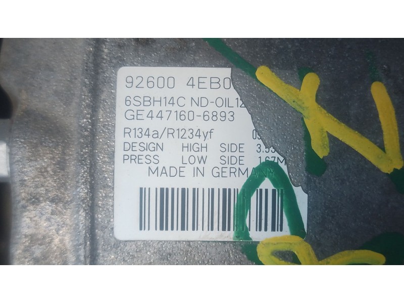 Recambio de compresor aire acondicionado para nissan qashqai (j11) acenta referencia OEM IAM   