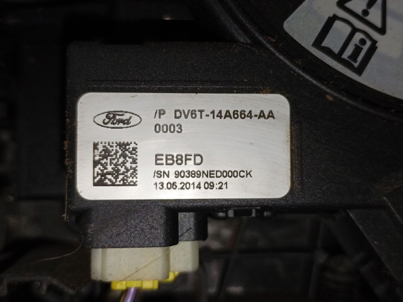 Recambio de anillo airbag para ford tourneo connect / grand tourneo connect v408 monospace 1.6 tdci referencia OEM IAM DV6T14A66