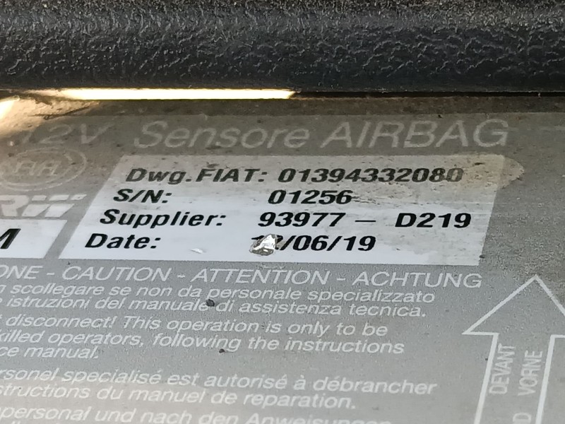 Recambio de centralita airbag para fiat ducato furgoneta (250_) 140 natural power referencia OEM IAM   