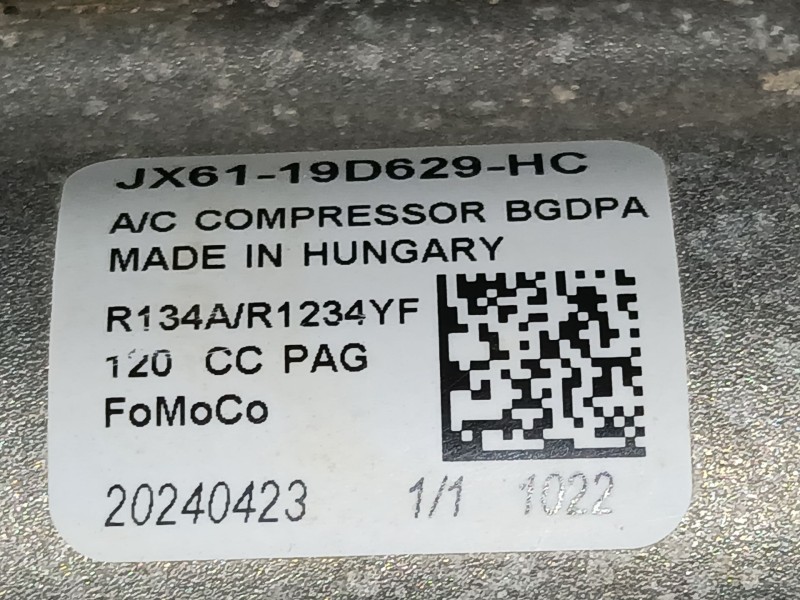 Recambio de compresor aire acondicionado para ford focus iv turnier (hp) 1.0 ecoboost mhev referencia OEM IAM JX61-19D629-HC  