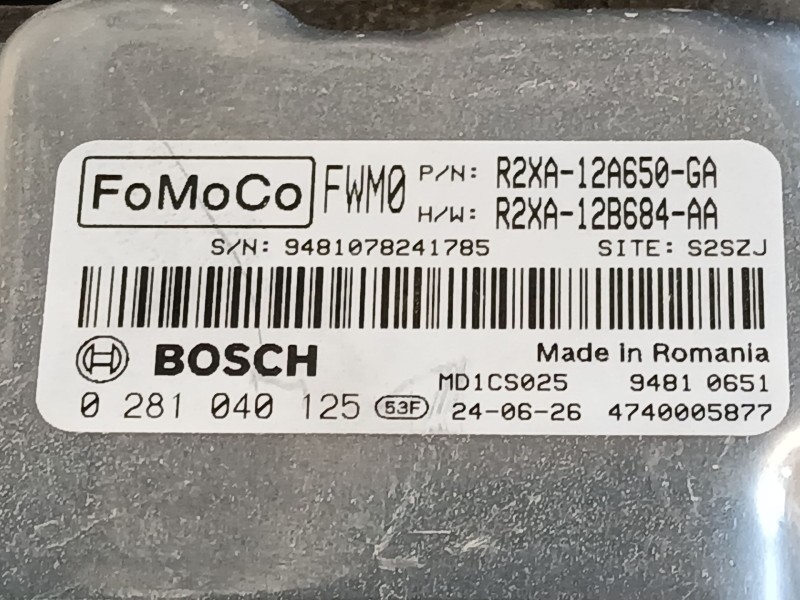 Recambio de centralita motor uce para ford transit courier referencia OEM IAM R2XA12A650GA 0281040125 