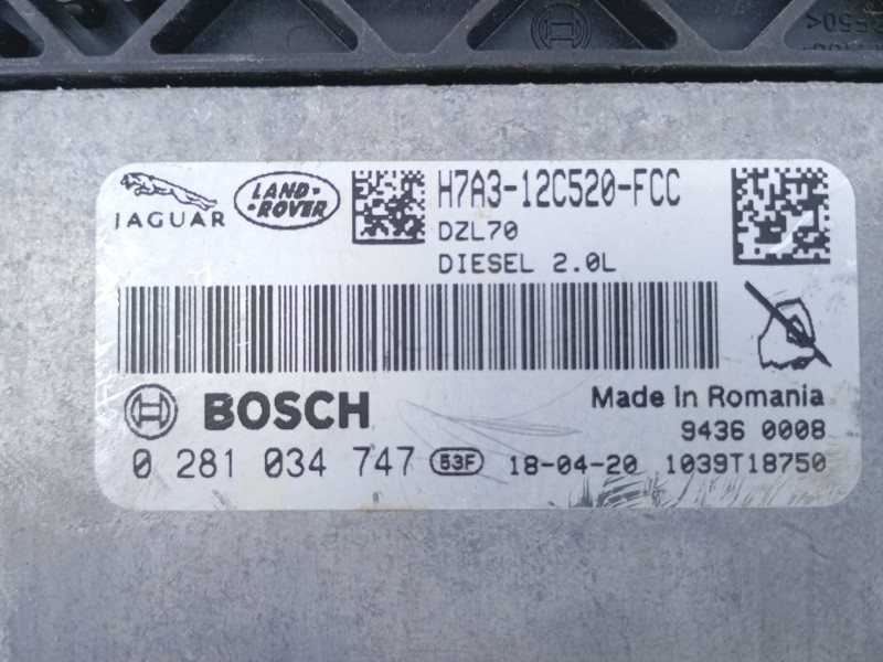 Recambio de centralita motor uce para land rover range rover velar referencia OEM IAM   