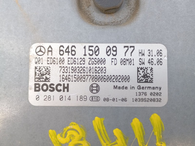 Recambio de centralita motor uce para mercedes-benz referencia OEM IAM A6461500977  