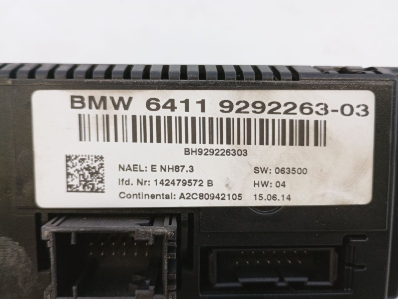 Recambio de mando climatizador para bmw x1 (e84) sdrive 18 d referencia OEM IAM 6411929226303  