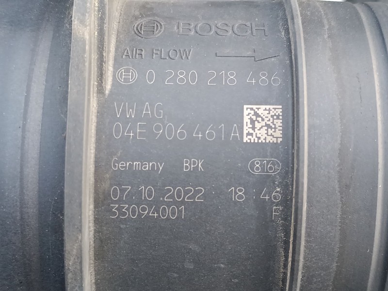 Recambio de caudalimetro para volkswagen crafter furgoneta (sy_, sx_) 2.0 tdi referencia OEM IAM 04E906461A 0280218486 