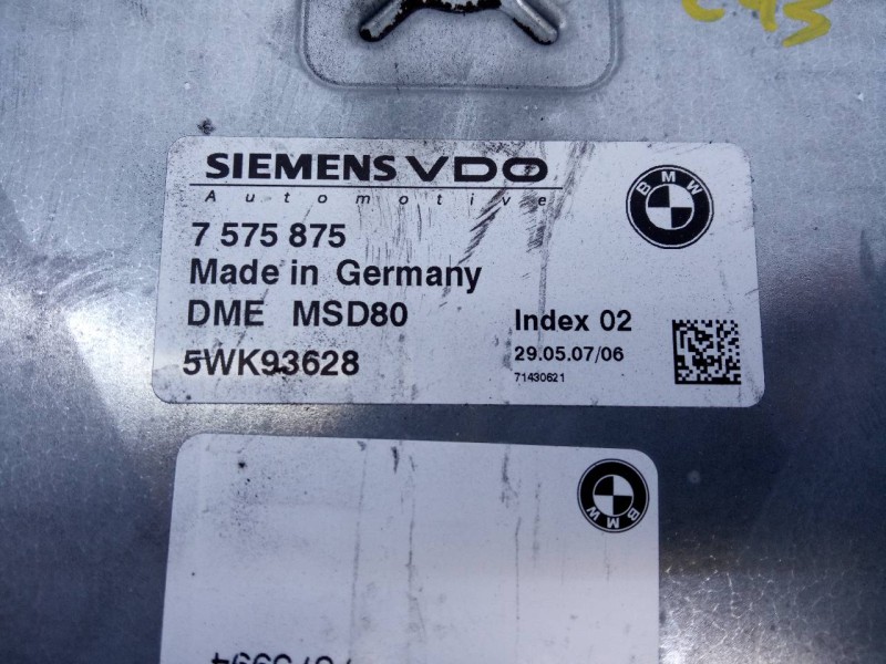 Recambio de centralita motor uce para bmw serie 3 cabrio (e93) 335i referencia OEM IAM 7575875 5WK93628 