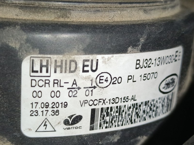 Recambio de faro izquierdo xenon para land rover range rover evoque (l538) 2.2 d 4x4 referencia OEM IAM BJ3213W030E  