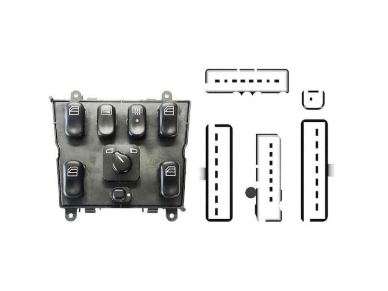 Recambio de mando elevalunas delantero izquierdo para mercedes-benz clase m (w163) referencia OEM IAM 106131693 106.131693 T2-2-