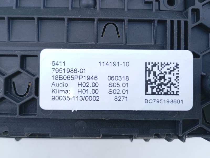 Recambio de mando climatizador para bmw x4 (g02, f98) xdrive 20 d referencia OEM IAM 64115A4A4B0  