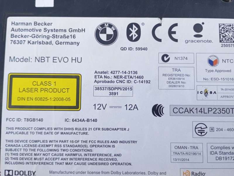 Recambio de sistema navegacion gps para bmw x4 (g02, f98) xdrive 20 d referencia OEM IAM   