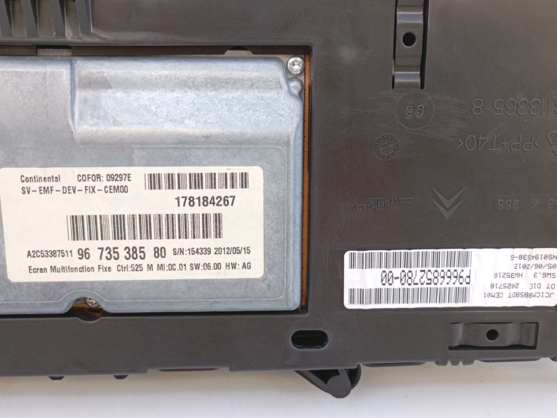 Recambio de cuadro instrumentos para citroën c4 grand picasso i (ua_) 2.0 hdi 138 referencia OEM IAM 966685278000 9673538580 E3-