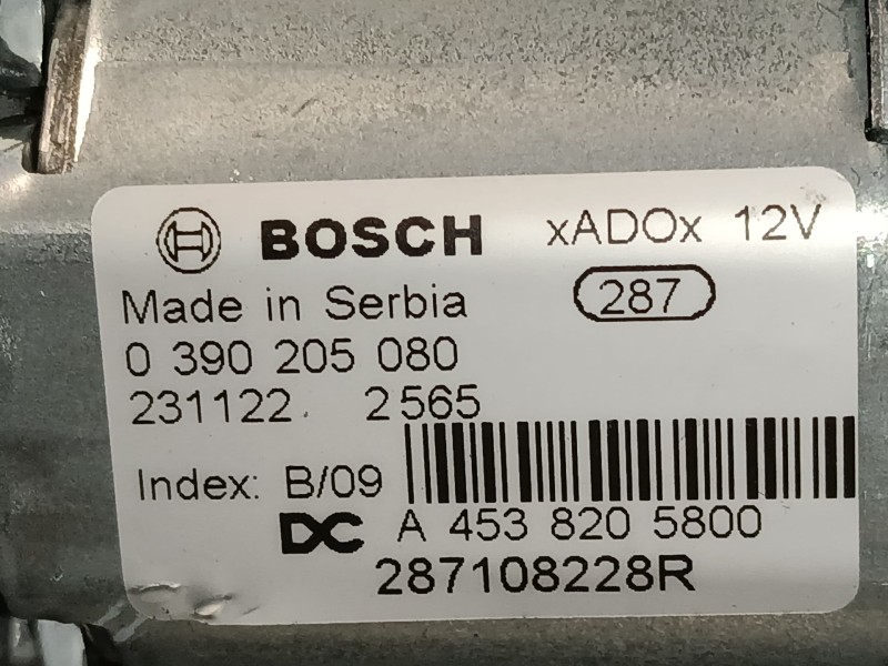 Recambio de motor limpia trasero para dacia duster (hm_) 1.3 tce 130 (hmmf) referencia OEM IAM 287108228R 0390205080 