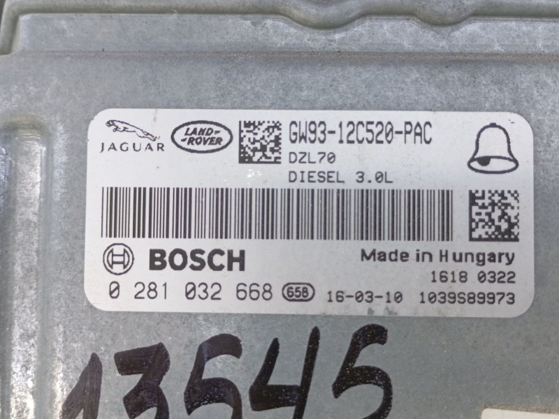 Recambio de centralita motor uce para land rover range rover sport ii (l494) 3.0 sdv6 4x4 referencia OEM IAM GW9312C520PAC 02810