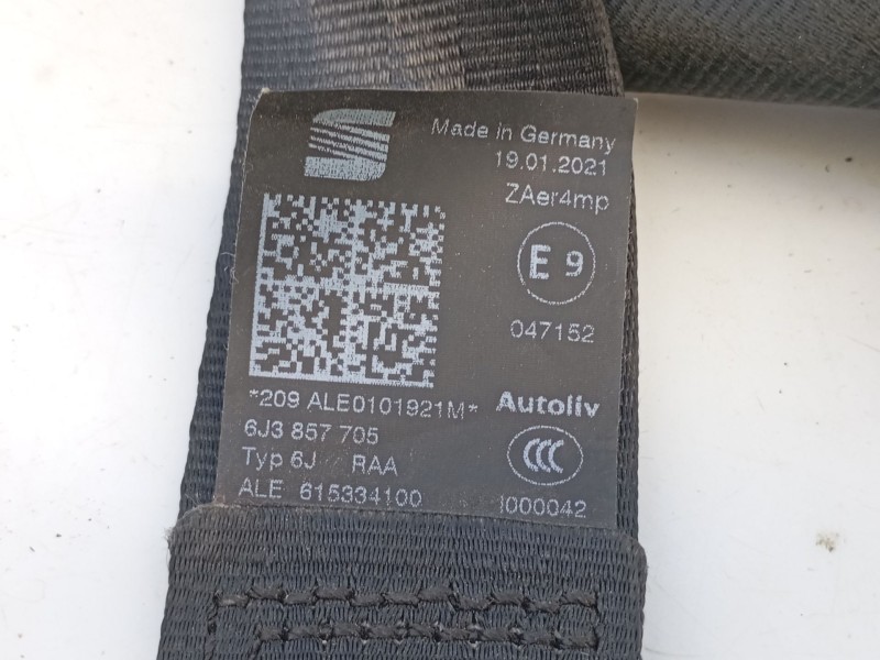 Recambio de cinturon seguridad delantero izquierdo para seat ibiza iv furgoneta/hatchback (6j1) 1.6 tdi referencia OEM IAM 61533
