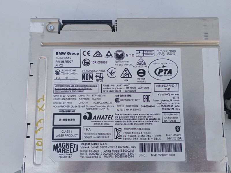 Recambio de sistema navegacion gps para bmw x2 (f39) sdrive18d referencia OEM IAM 9875927 65508803369 E3-A2-