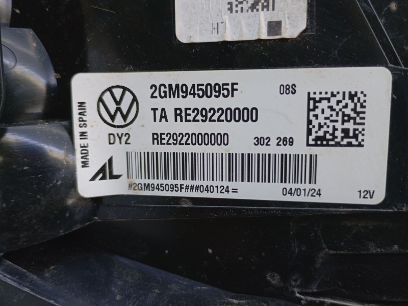 Recambio de piloto trasero izquierdo para volkswagen t-cross (c11, d31) 1.0 tsi referencia OEM IAM 2GM945095F  