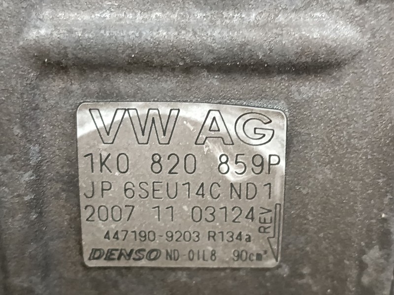 Recambio de compresor aire acondicionado para audi a3 (8p1) 1.8 tfsi referencia OEM IAM 1K0820859P  