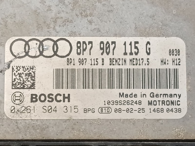 Recambio de centralita motor uce para audi a3 (8p1) 1.8 tfsi referencia OEM IAM 8P7907115G 0261S04315 