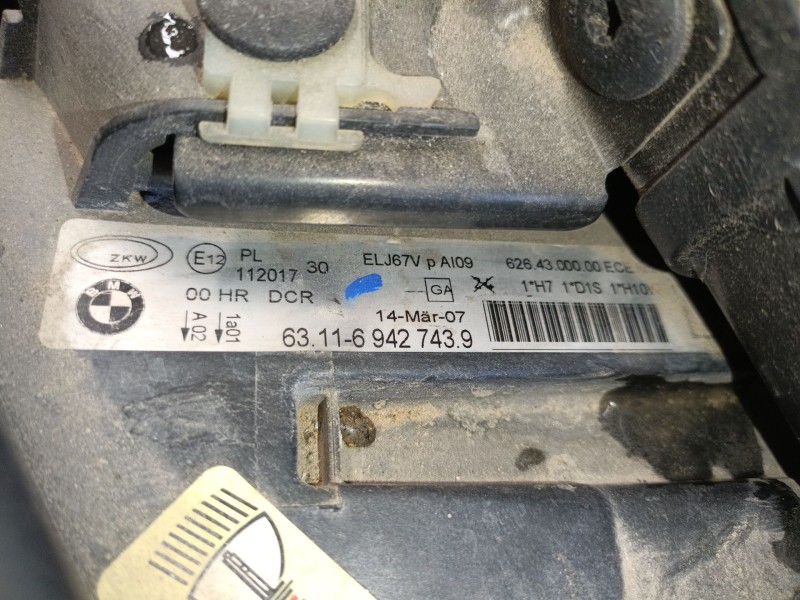 Recambio de faro izquierdo xenon para bmw 3 (e90) 320 d referencia OEM IAM   