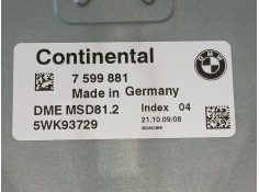 Recambio de centralita motor uce para bmw 3 (e90) 318 i referencia OEM IAM 7599881 5WK93729  2
