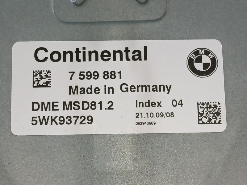 Recambio de centralita motor uce para bmw 3 (e90) 318 i referencia OEM IAM 7599881 5WK93729 