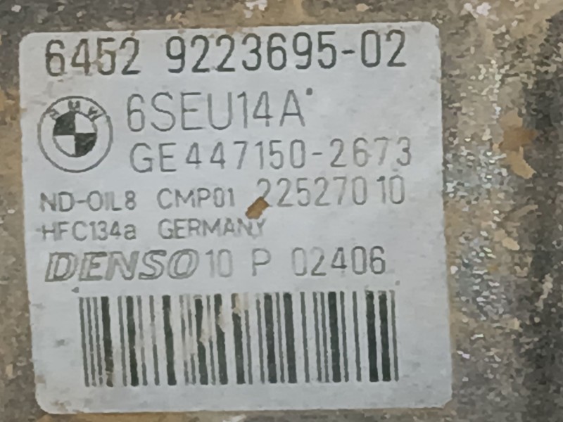 Recambio de compresor aire acondicionado para bmw 3 (f30, f80) 318 d referencia OEM IAM 9223695  