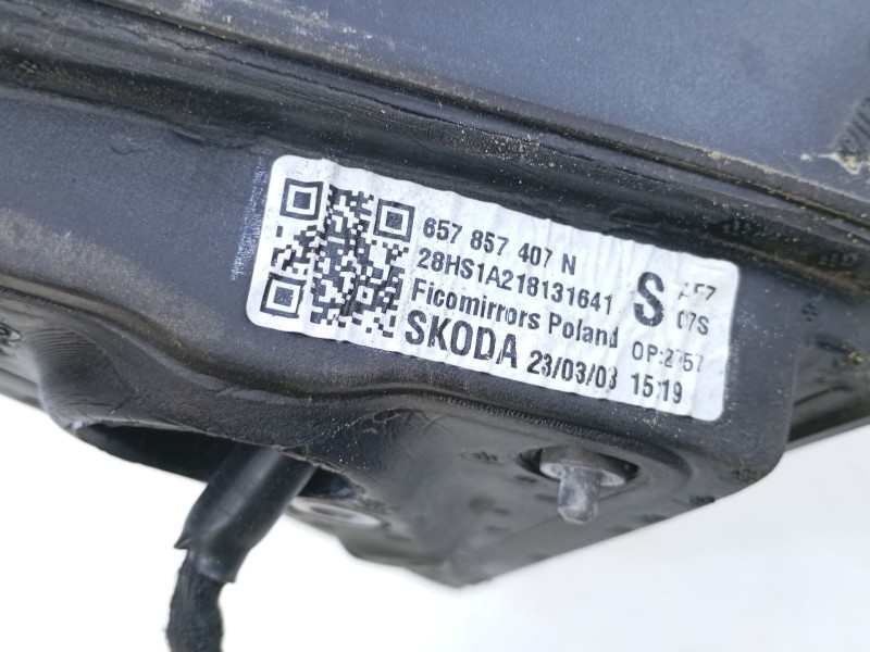 Recambio de retrovisor izquierdo electrico para skoda scala (nw1) 1.0 tsi referencia OEM IAM 657857407N  