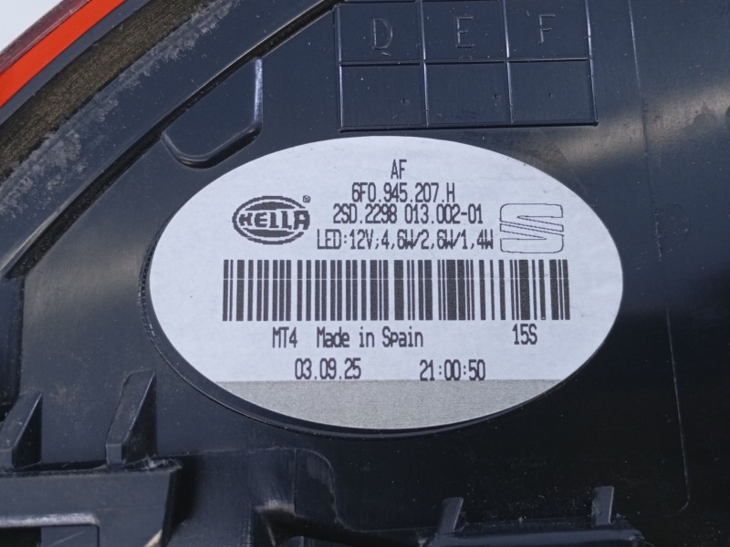Recambio de piloto trasero izquierdo para seat ibiza v (kj1, kjg) 1.0 mpi referencia OEM IAM   