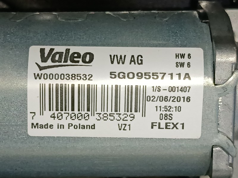 Recambio de motor limpia trasero para volkswagen passat b8 variant (3g5, cb5) 1.6 tdi referencia OEM IAM   