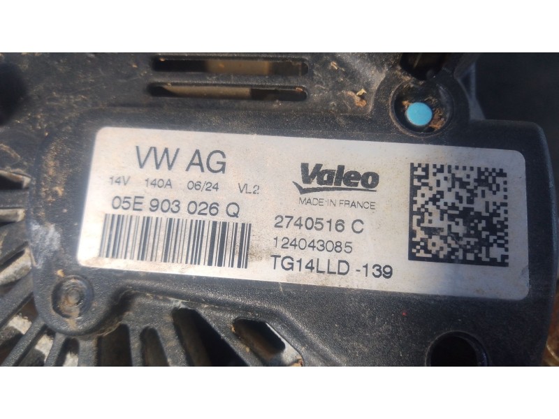 Recambio de alternador para volkswagen t-roc (a11, d11) 1.5 tsi referencia OEM IAM   