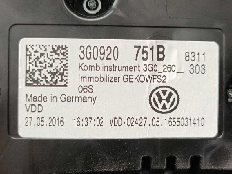 Recambio de cuadro instrumentos para volkswagen passat b8 variant (3g5, cb5) 1.6 tdi referencia OEM IAM   