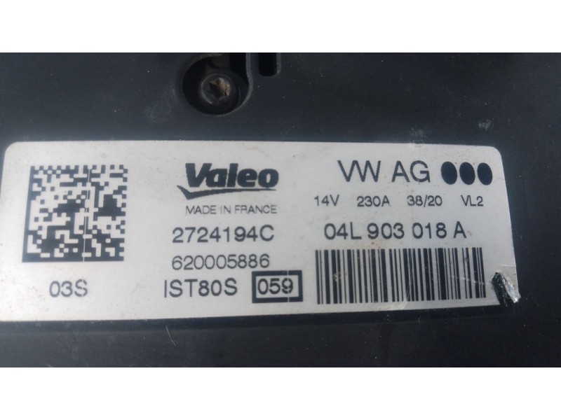 Recambio de alternador para audi q5 (fyb, fyg) 35 tdi mild hybrid referencia OEM IAM   