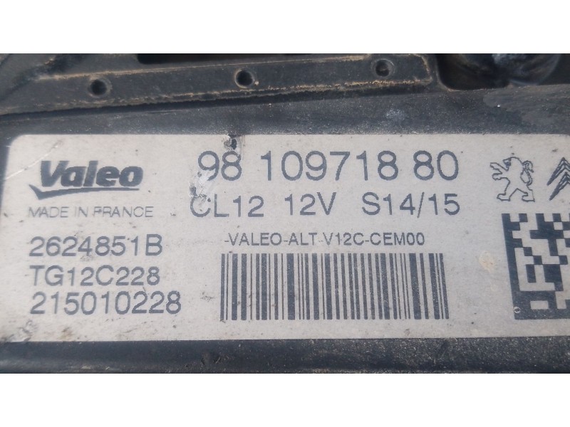 Recambio de alternador para citroën c4 cactus 1.2 thp 110 referencia OEM IAM   
